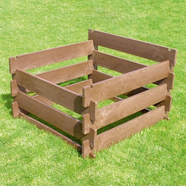 hanit Steckkomposter 650 Liter - Komposter aus Recycling Kunststoff - 100x100x90cm