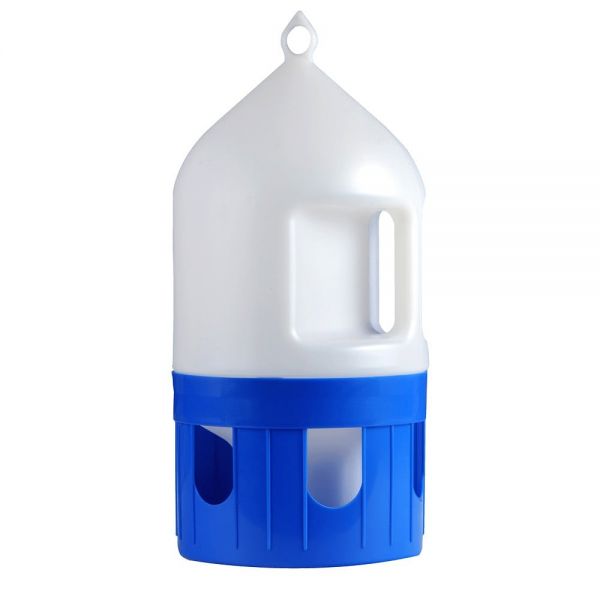 Taubentränke 5 Liter, mit Handgriff, PE-PP, blau-weiß, Tränke für Tauben