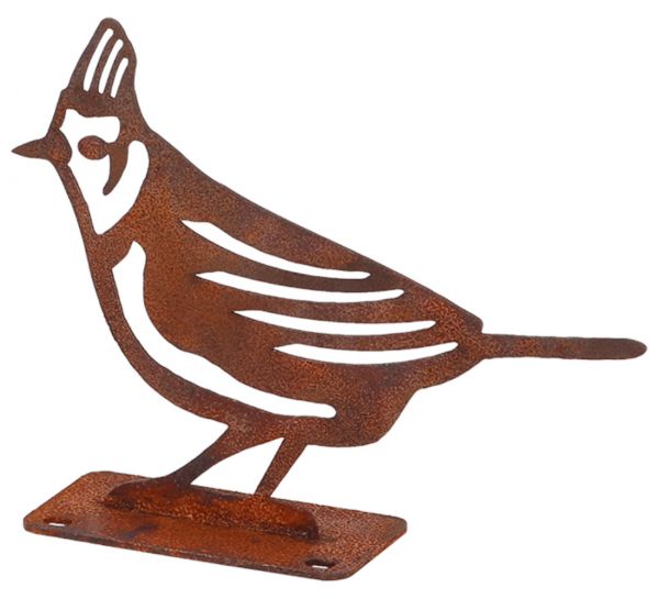 Esschert Design Gartenfigur Haubenmeise 13x10cm - Vogel Dekofigur in Rostoptik
