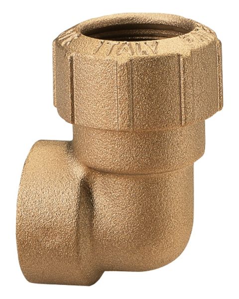 Messing Winkelverschraubung 1 Zoll IG - 32x2,9mm - 1x Kupplung - 1x Innengewinde