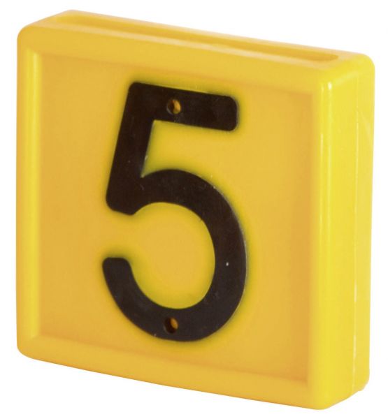 Nummernblock Standard, gelb, Block-Nummer: 5 (FÜNF)