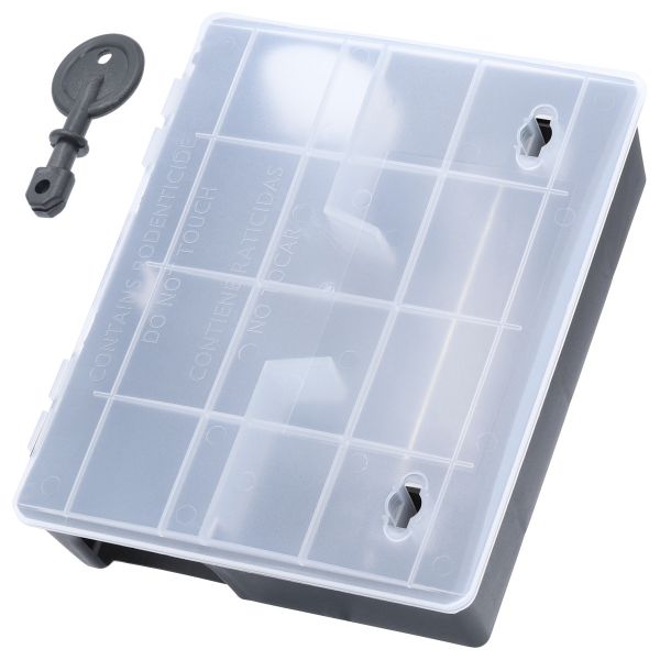Köderstation Kompaktbox transparent - Köderbox für Ratten - Nagerköderstation 24x20x7cm