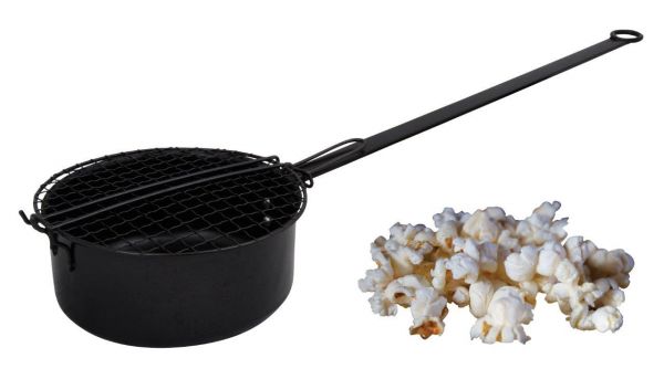 Esschert Design Outdoor Popcorn-Pfanne FF157, Pfanne für Ausflüge, Camping, Lagerfeuer
